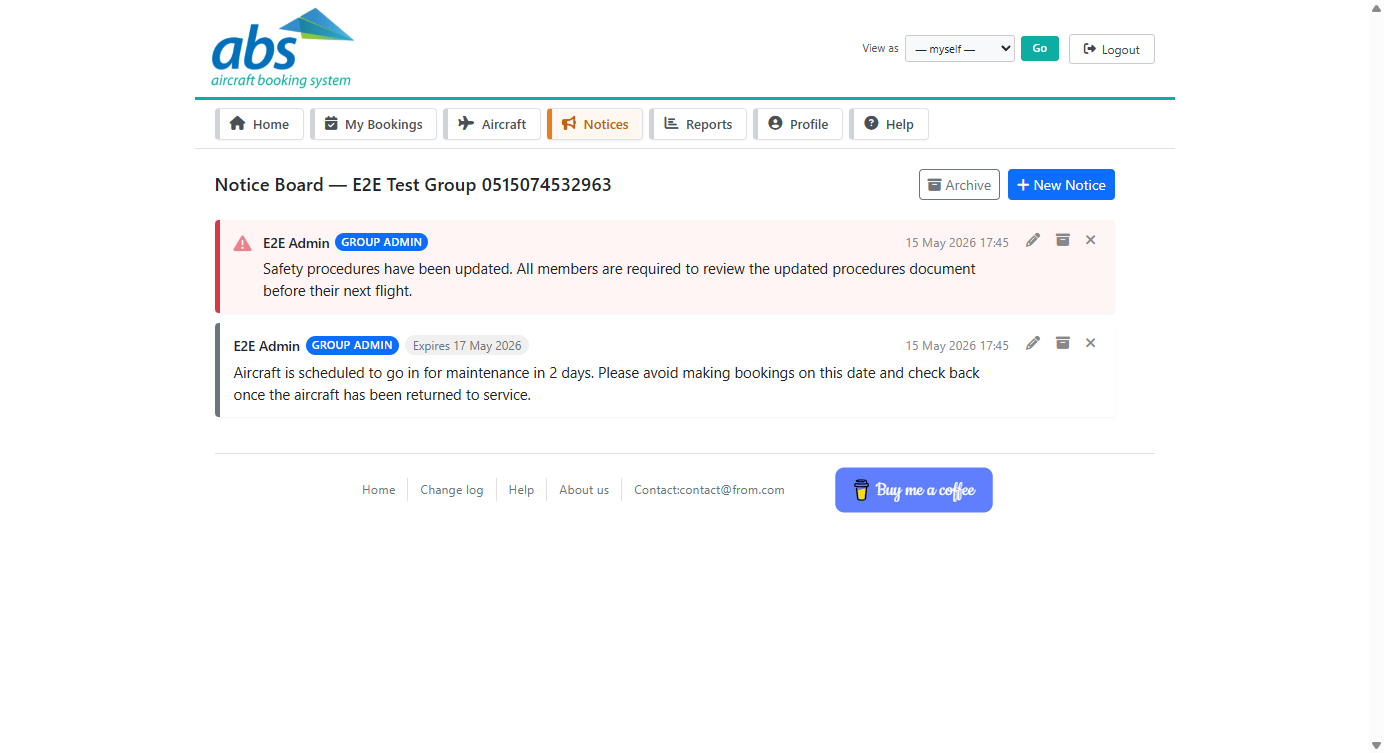 Group notices