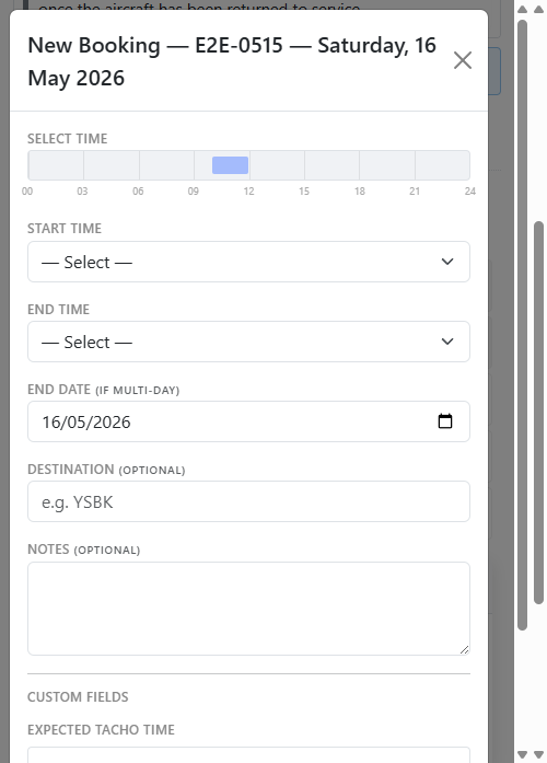 Mobile booking